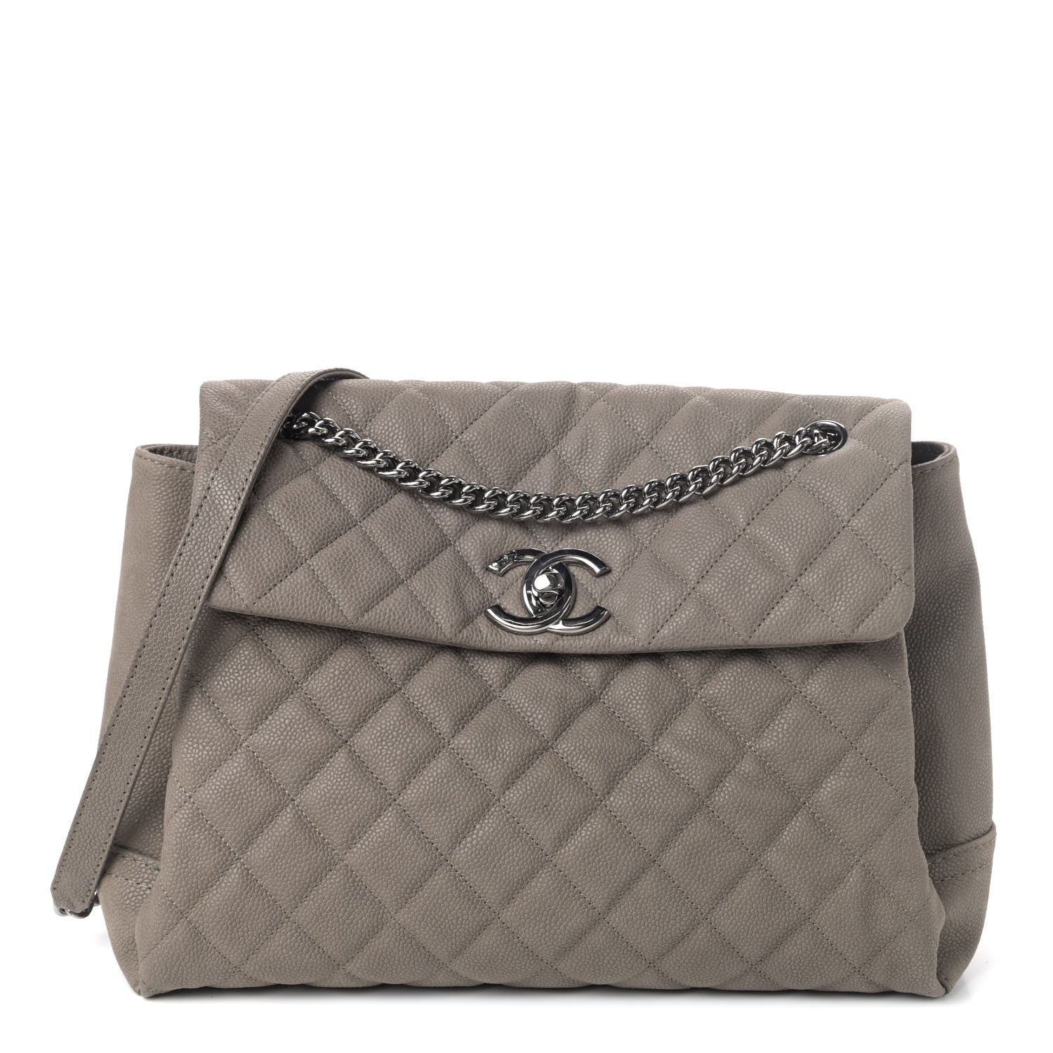 Chanel Iridescent Caviar Medium Lady Pearly Flap Khaki 1 of 4