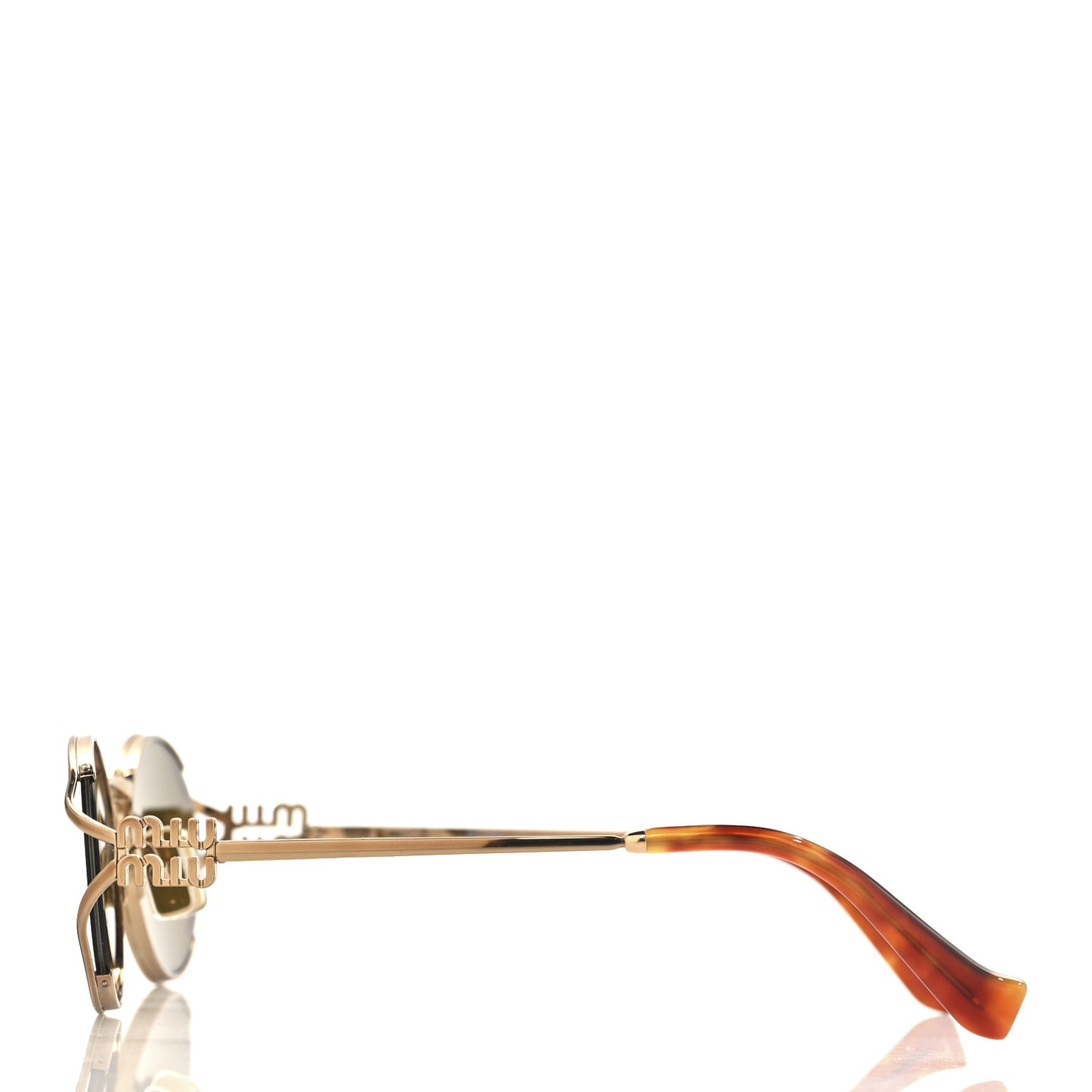 Metal Oval Sunglasses SMU52Y Tortoise