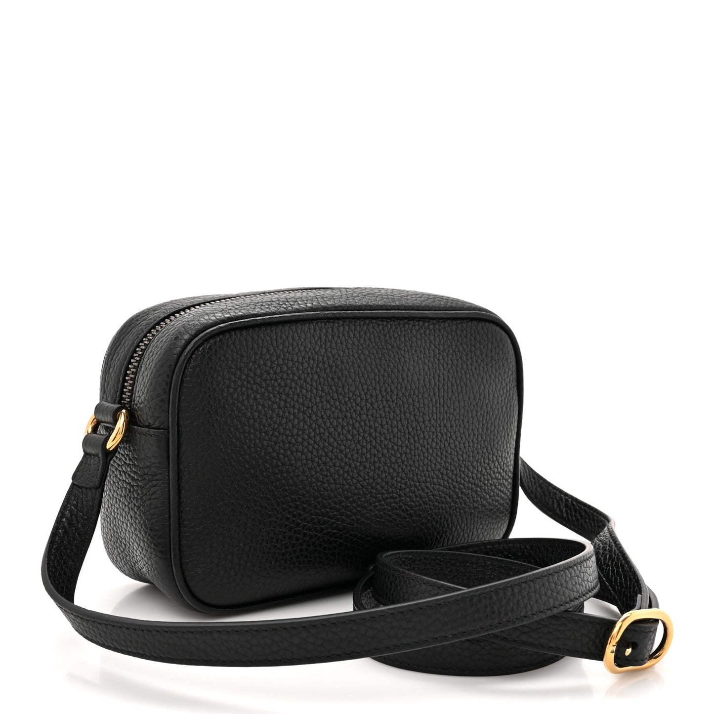 Pebbled Calfskin Mini Soho Disco Bag Black