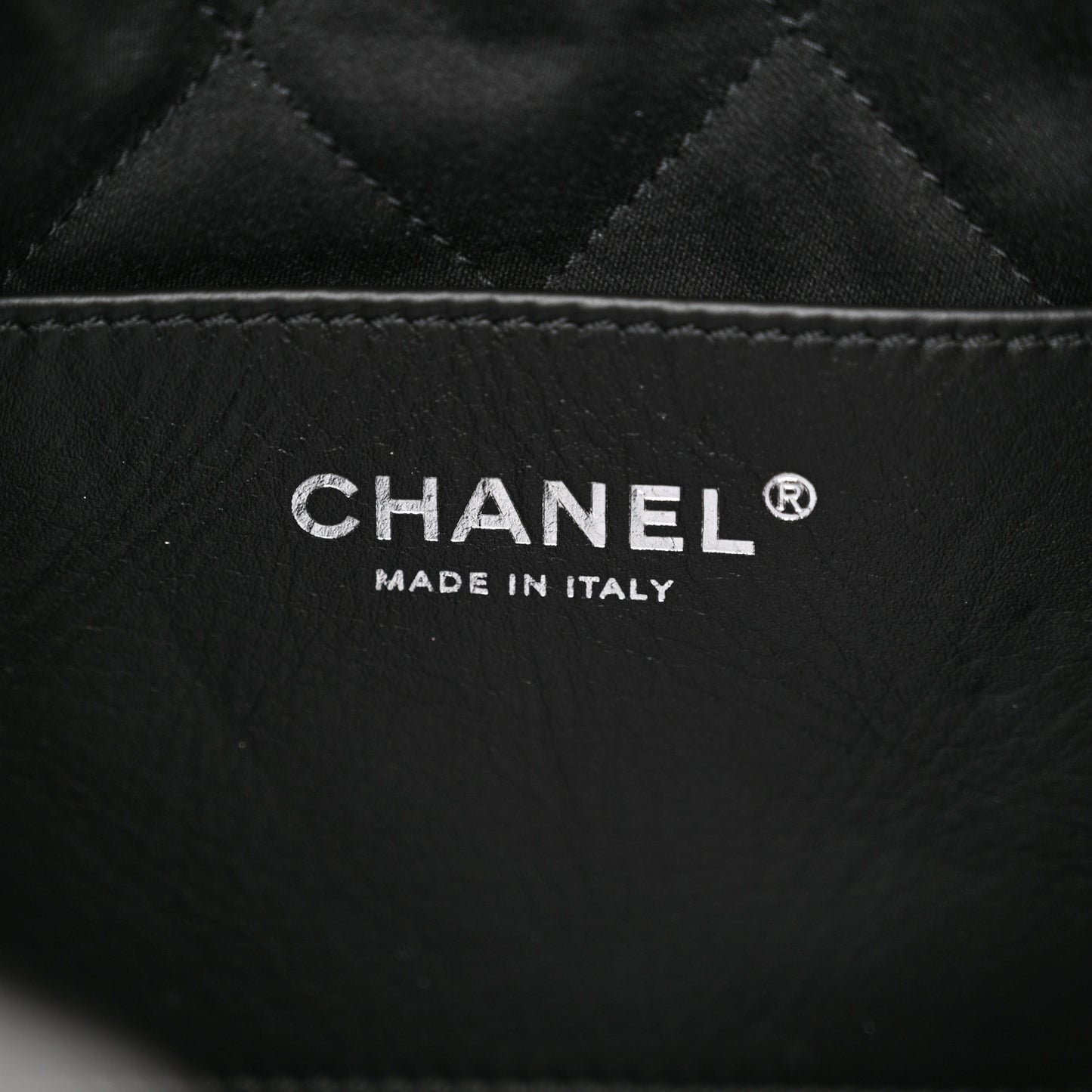 Shiny Calfskin Quilted Mini Chanel 22 Black