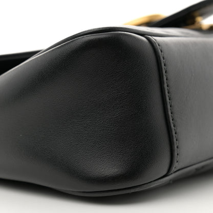 Gucci Calfskin Matelasse Small GG Marmont Shoulder Bag Black 9 of 13