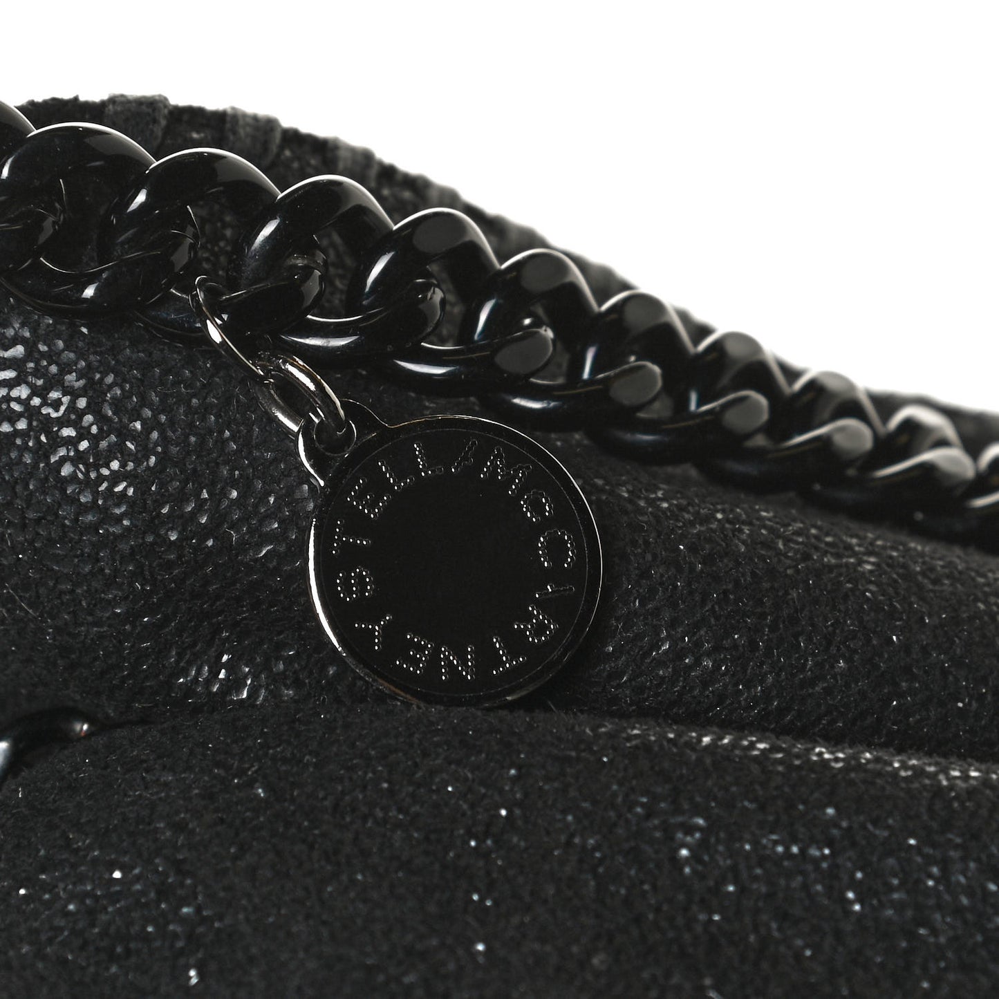 Shaggy Deer Mini Falabella Fold Over Tote Black