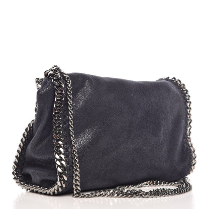 Stella McCartney Shaggy Deer Mini Falabella Fold Over Tote Navy 4 of 11