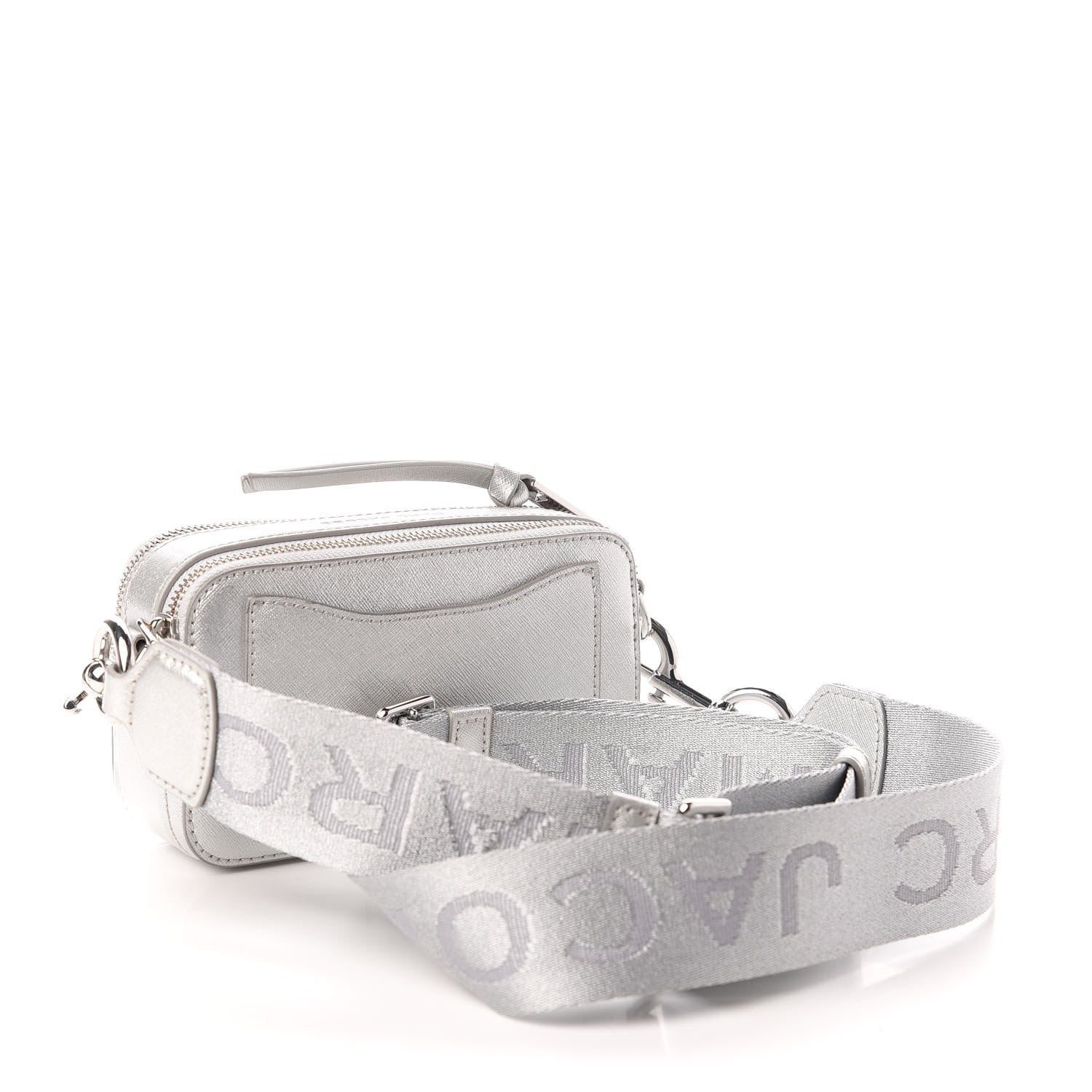 Marc Jacobs Saffiano Small Snapshot Camera Bag Silver 3 of 9