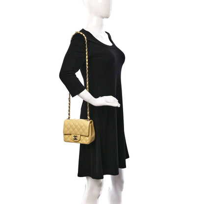 Chanel Lambskin Quilted Mini Square Flap Light Yellow 2 of 10