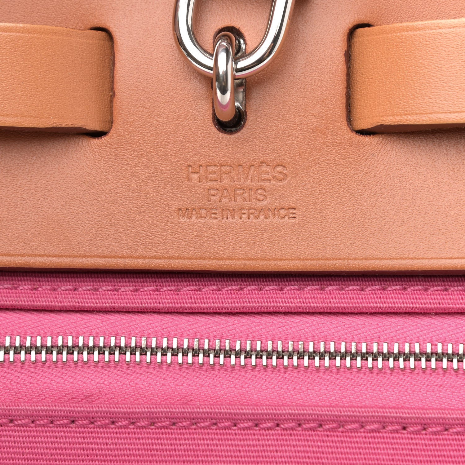 Hermes Vache Hunter Toile Herbag Zip 31 PM Rose Lipstick 6 of 12