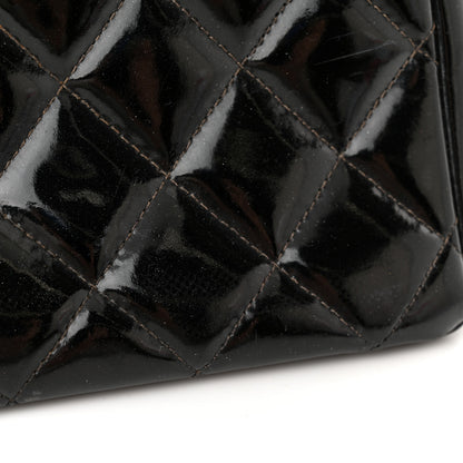 Chanel Patent Quilted Grand Shopping Tote GST Black 22 of 26