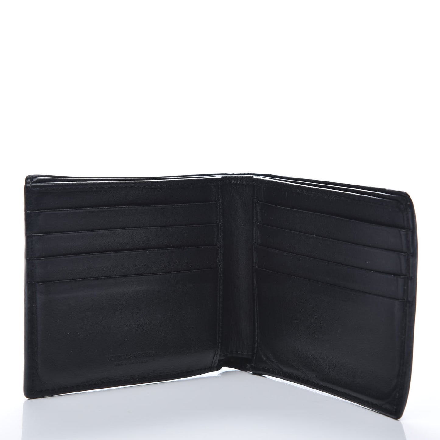 Nappa Intrecciato Bi-Fold Wallet Black