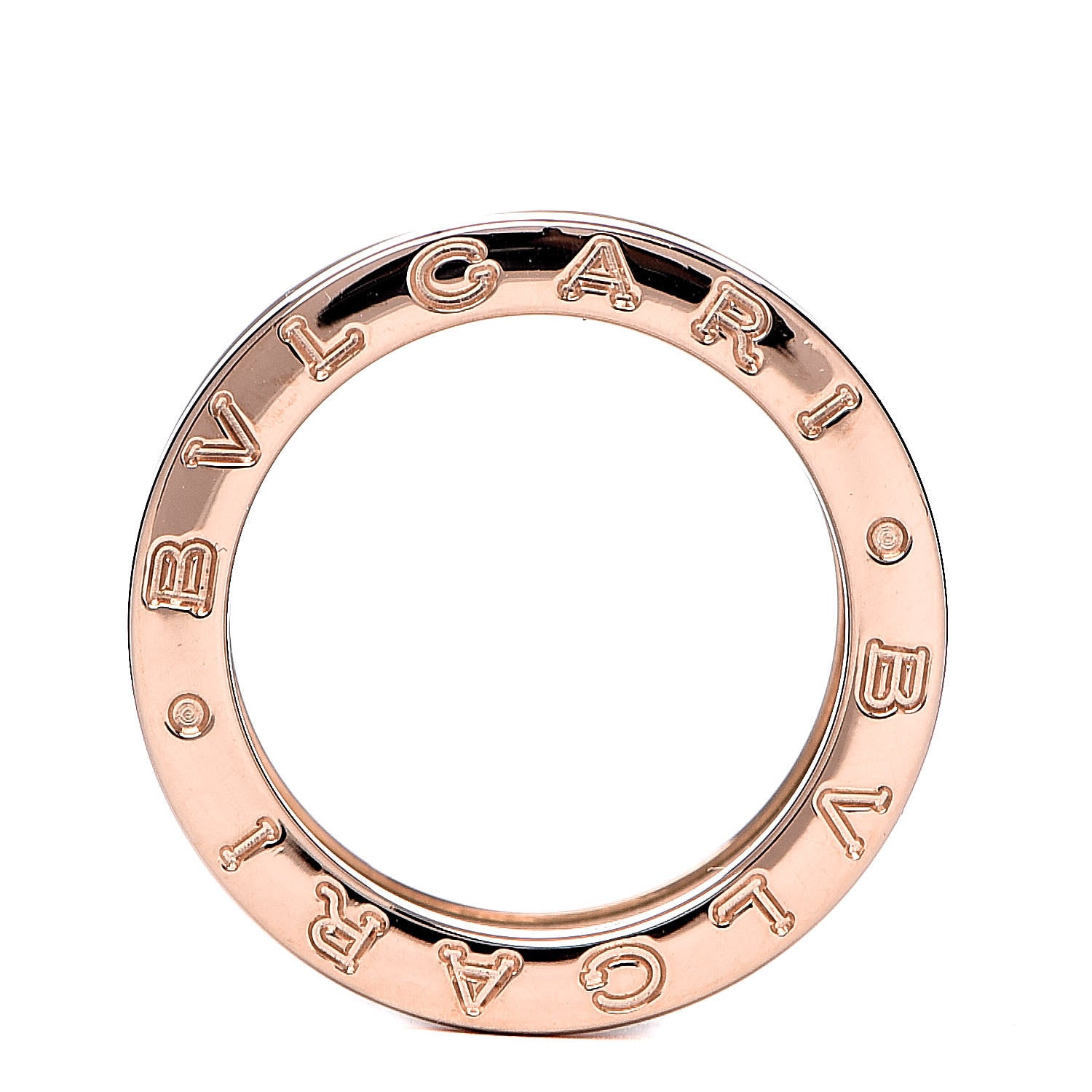 Bulgari 18K Rose Gold White Ceramic B.Zero1 Four-Band Ring 48 4.5 4 of 6