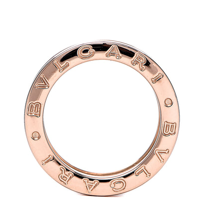 Bulgari 18K Rose Gold White Ceramic B.Zero1 Four-Band Ring 48 4.5 4 of 6