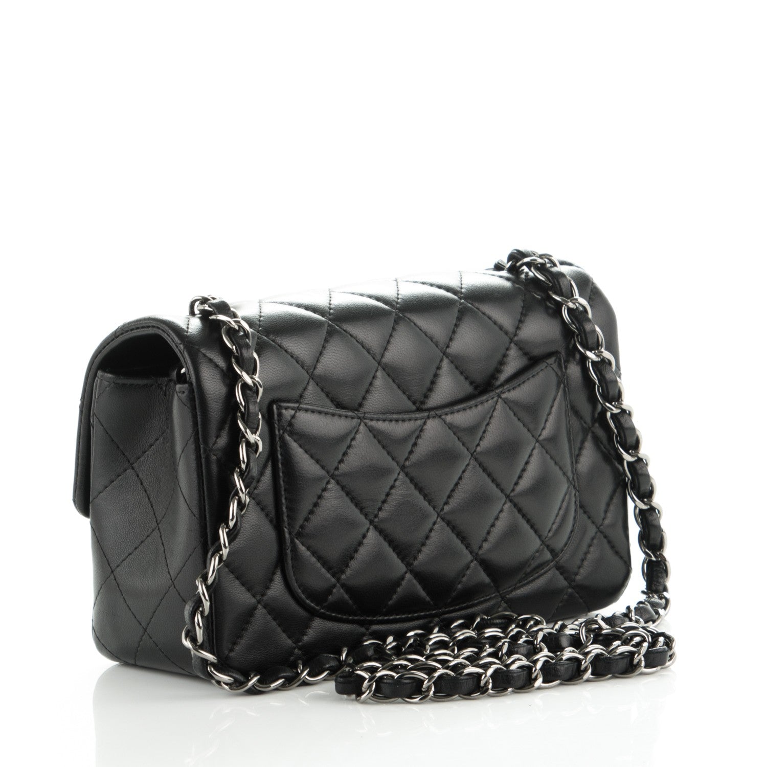 Chanel Lambskin Quilted Mini Rectangular Flap Black 3 of 8
