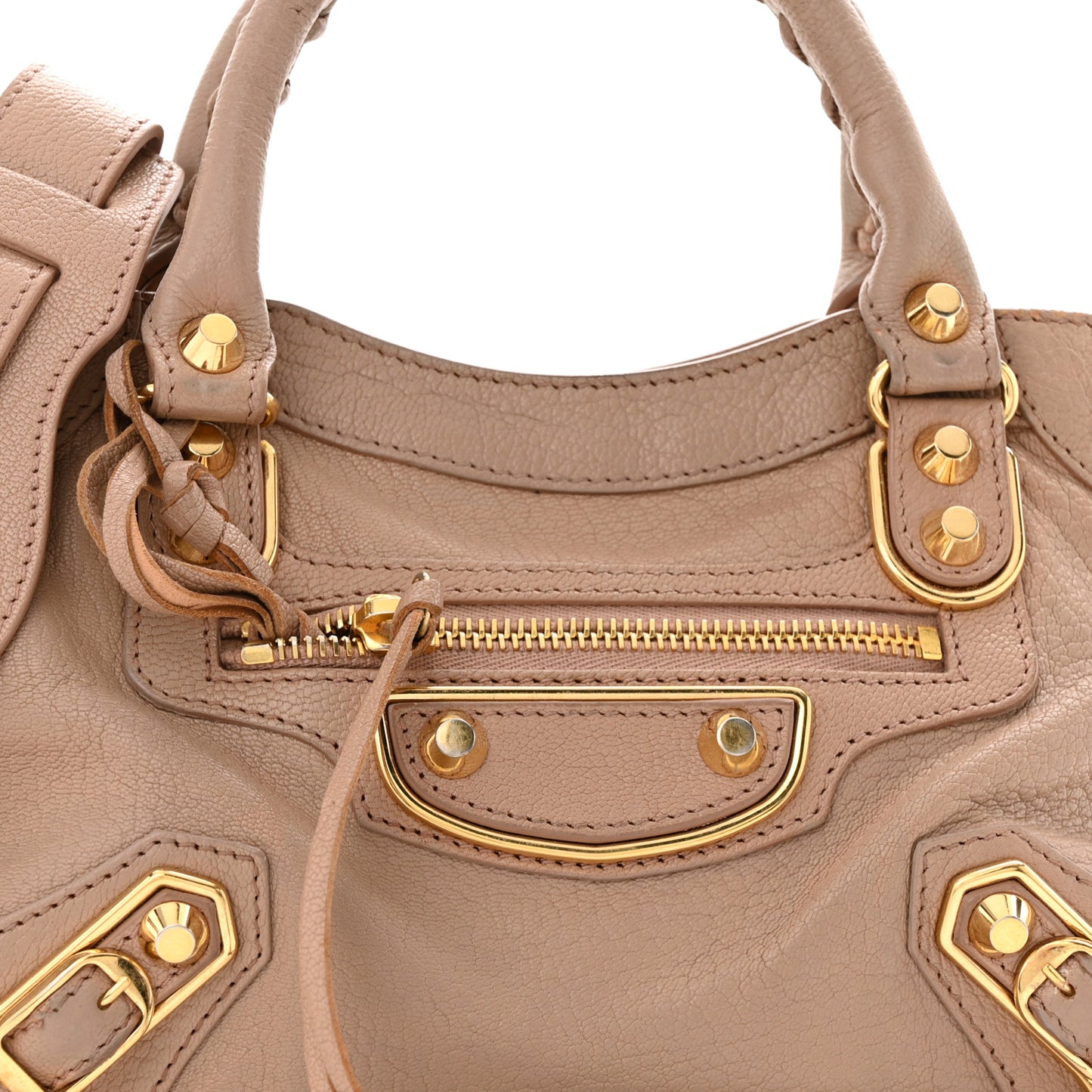 Chevre Gold Metallic Edge Hardware Mini City Rose Des Sables