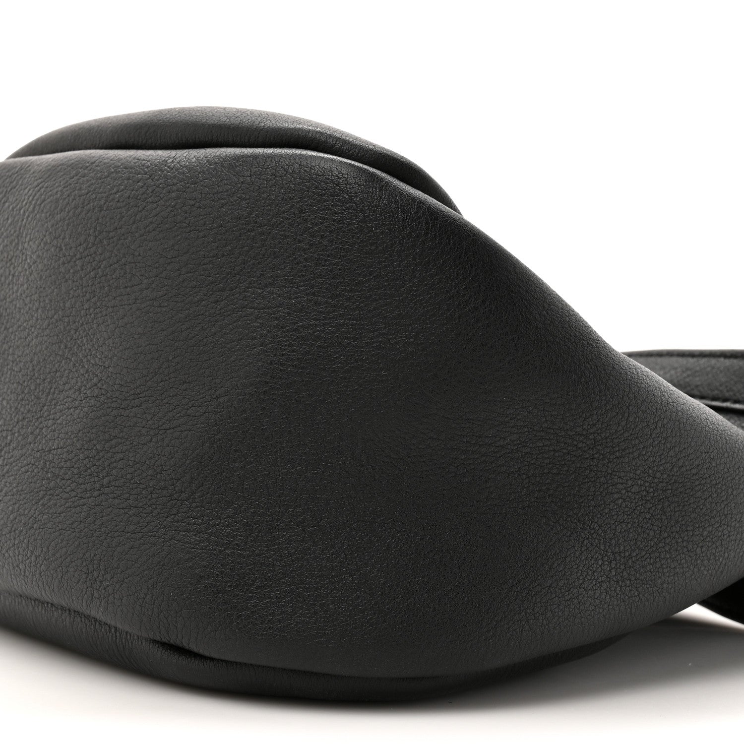The Row Grained Calfskin Small Slouchy Banana Bag Black 9 of 10