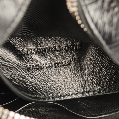Saint Laurent Calfskin Crocodile Embossed Small Classic Monogram Camera Bag Black 8 of 8