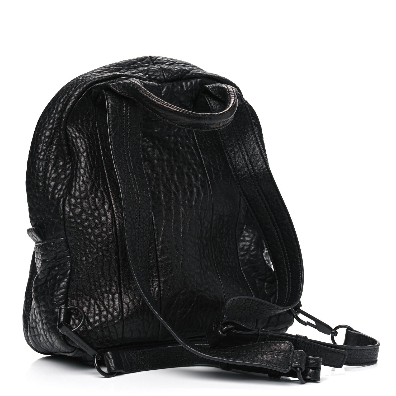 Alexander Wang Pebbled Lambskin Dumbo Backpack Black Matte Black Hardware 2 of 8