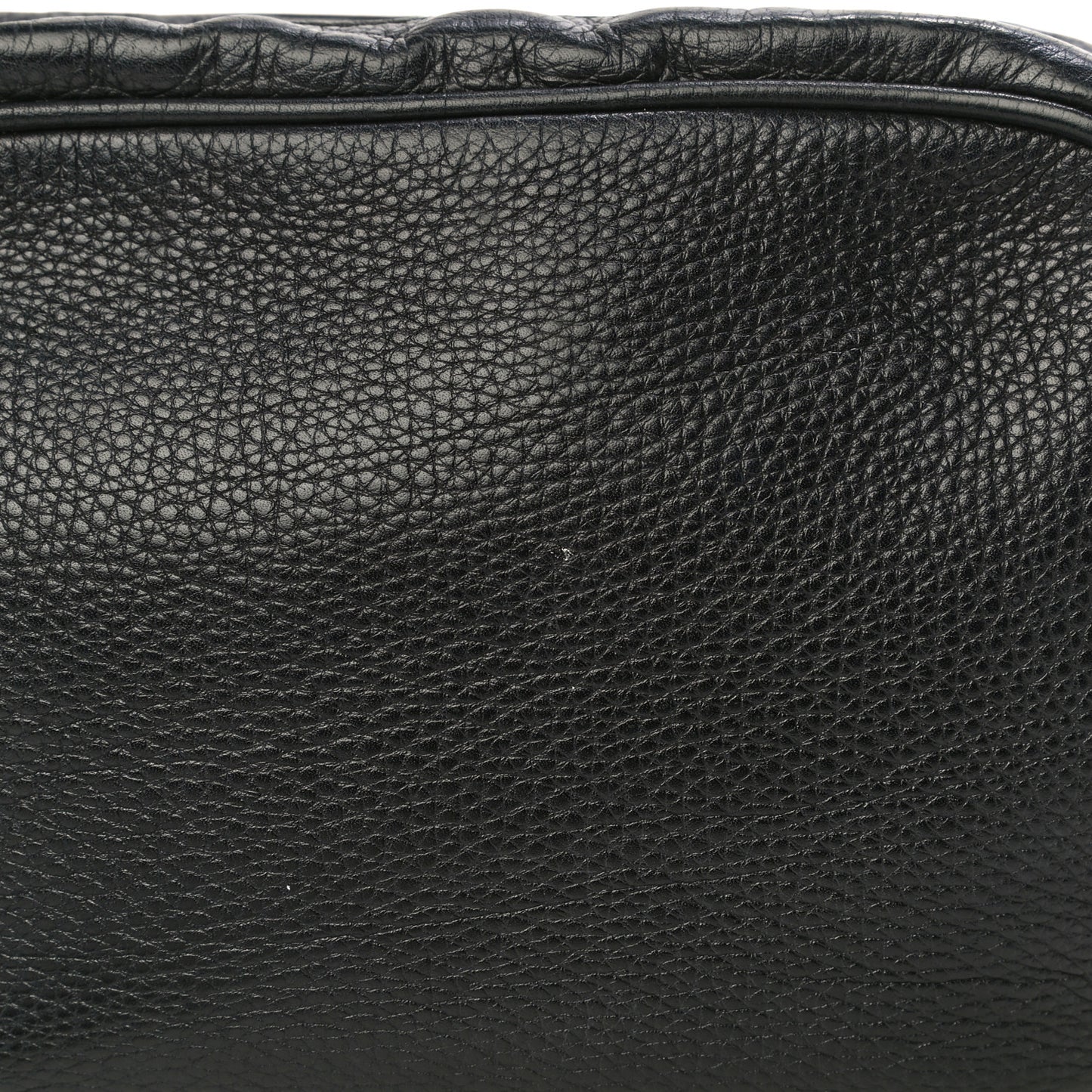 Pebbled Calfskin Small Soho Disco Bag Black