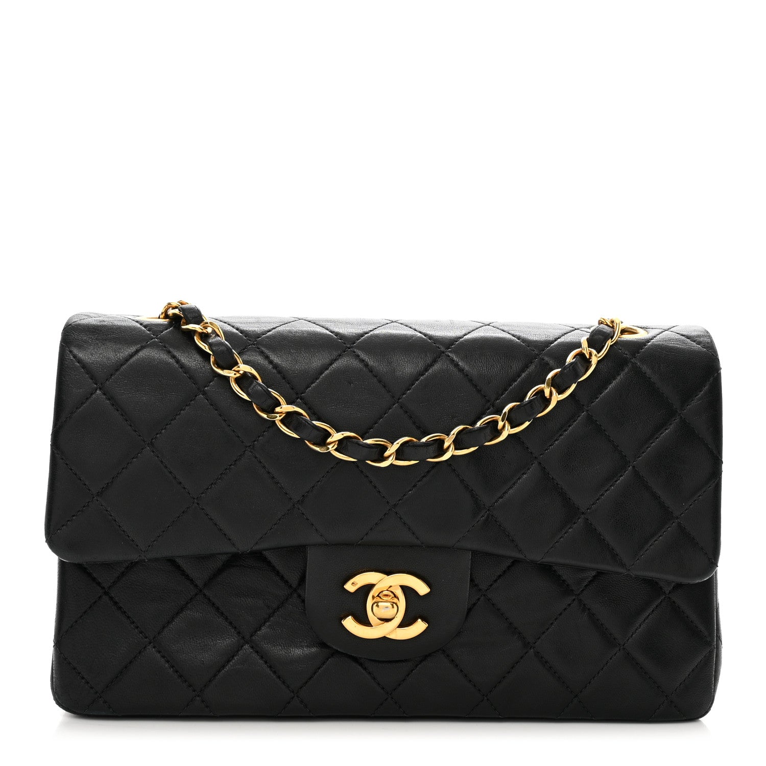 Chanel Lambskin Quilted Small Double Flap Black 1 of 15