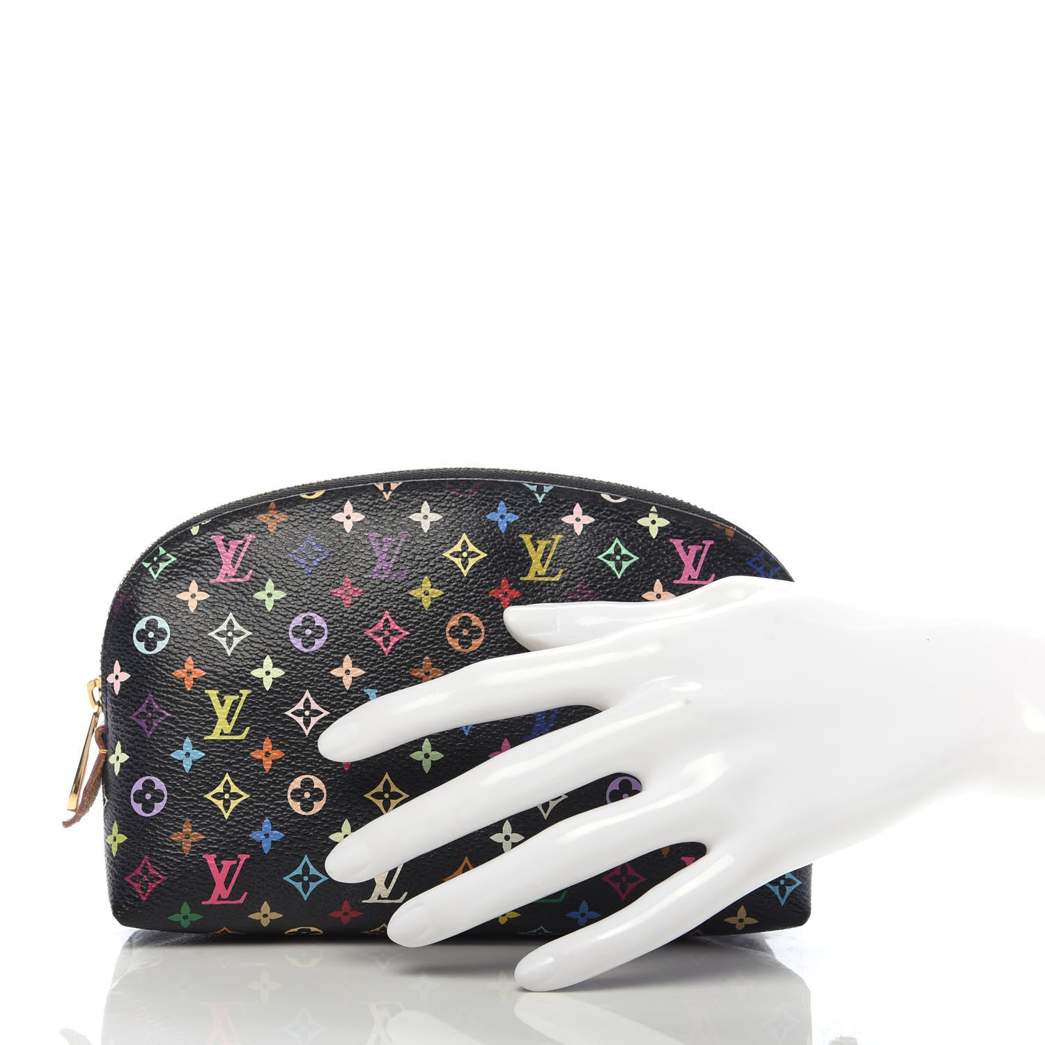 Louis Vuitton Monogram Multicolor Cosmetic Pouch Black Grenade 2 of 8