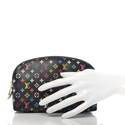 Louis Vuitton Monogram Multicolor Cosmetic Pouch Black Grenade 2 of 8