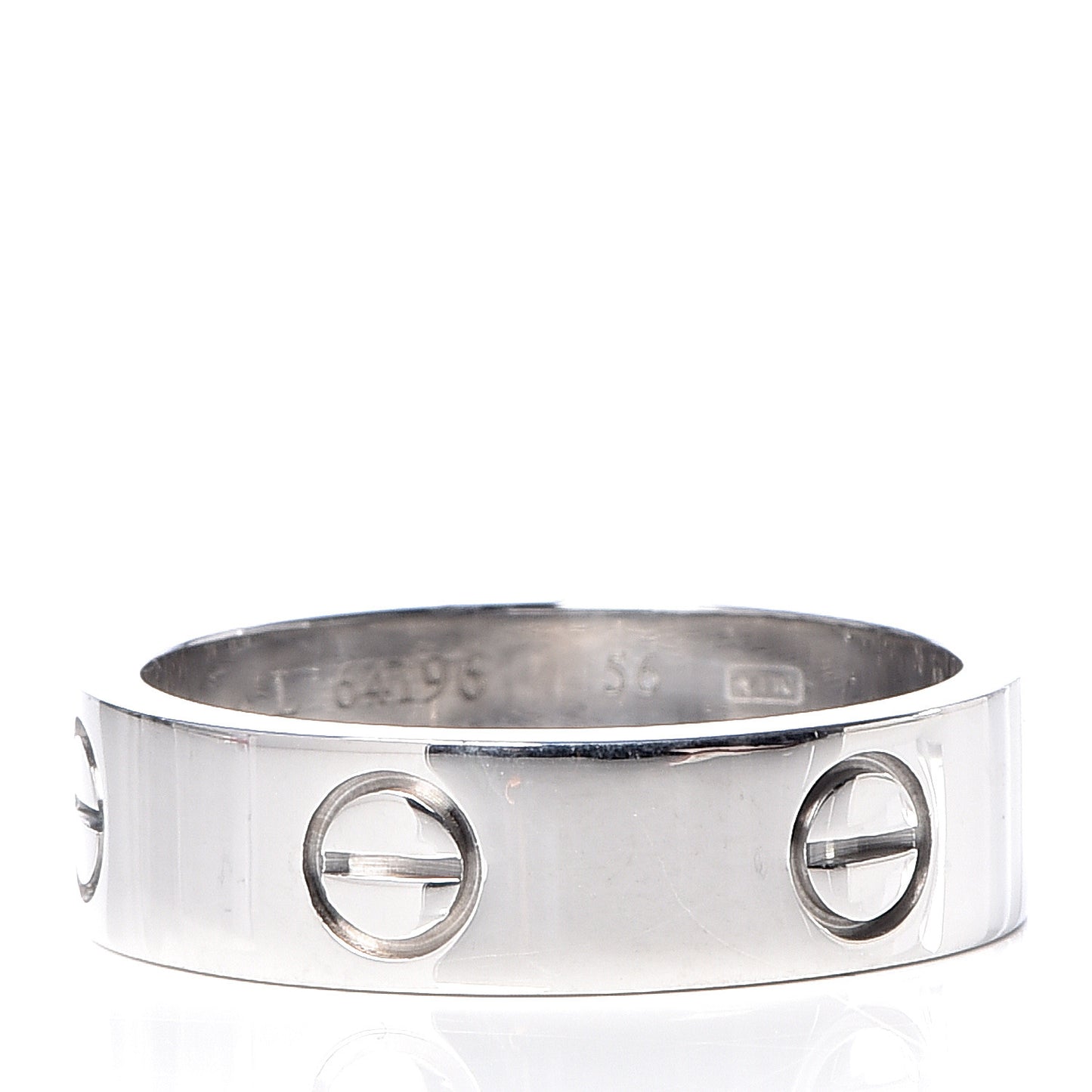 18K White Gold 5.5mm LOVE Ring 56 7.5