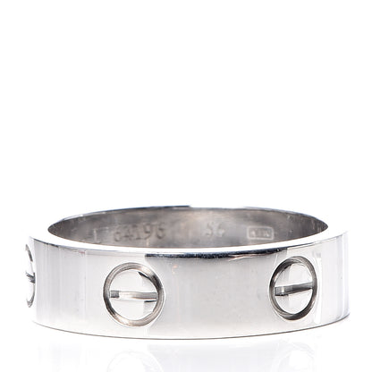 Cartier 18K White Gold 5.5mm LOVE Ring 56 7.5 4 of 6