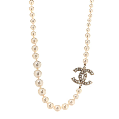 Chanel Pearl CC 100th Anniversary Necklace Light Gold 1 of 4