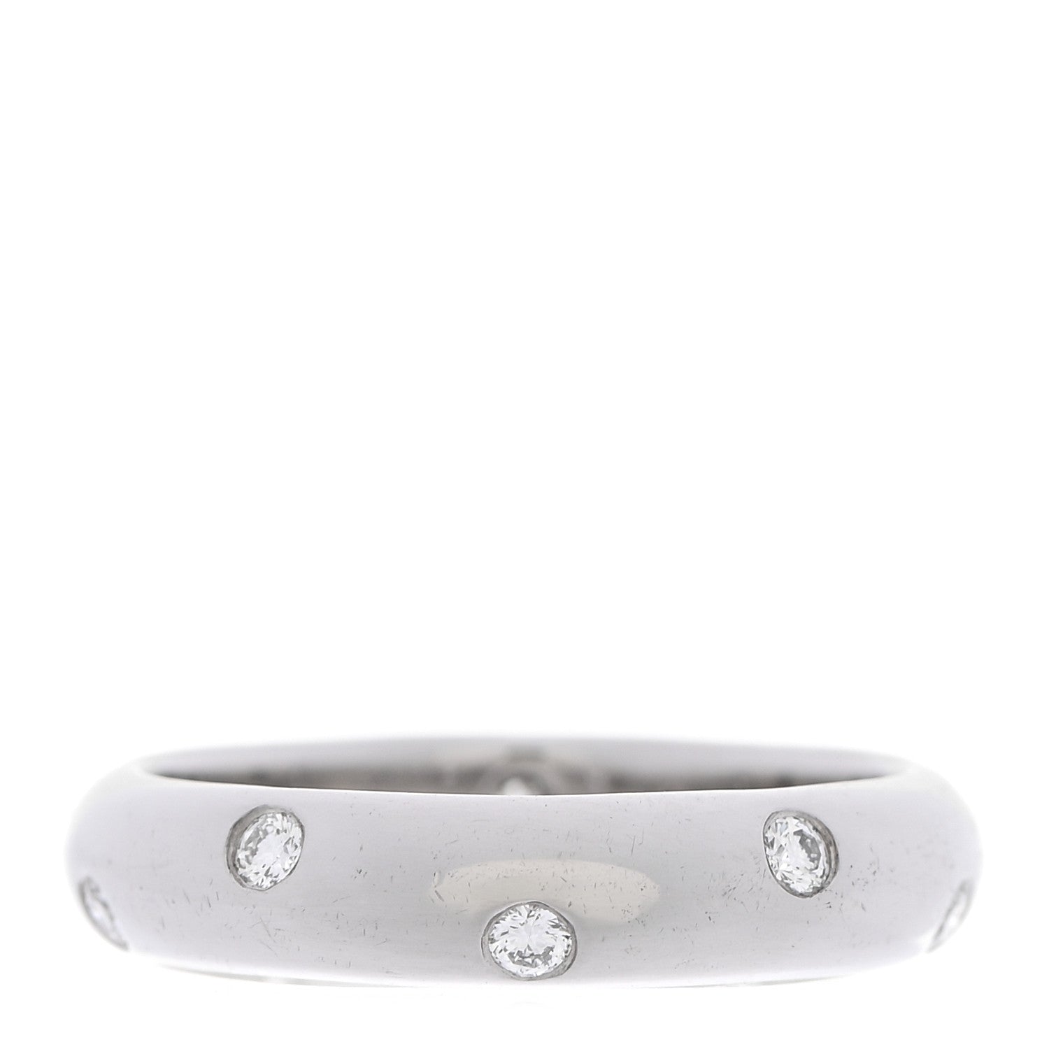 Tiffany Platinum Diamond 4mm Etoile Band Ring 53 6.5 3 of 5