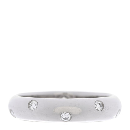 Tiffany Platinum Diamond 4mm Etoile Band Ring 53 6.5 3 of 5