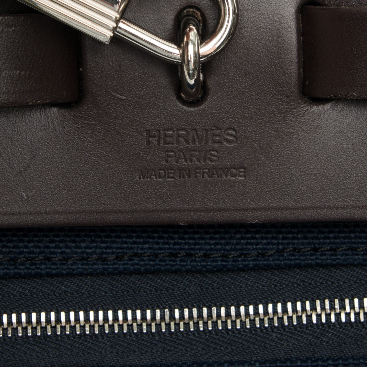 Hermes Toile Vache Hunter Herbag Zip PM 31 Bleu Marine Ebene 7 of 8