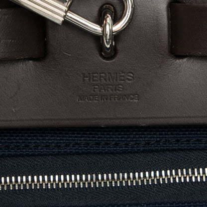 Hermes Toile Vache Hunter Herbag Zip PM 31 Bleu Marine Ebene 7 of 8