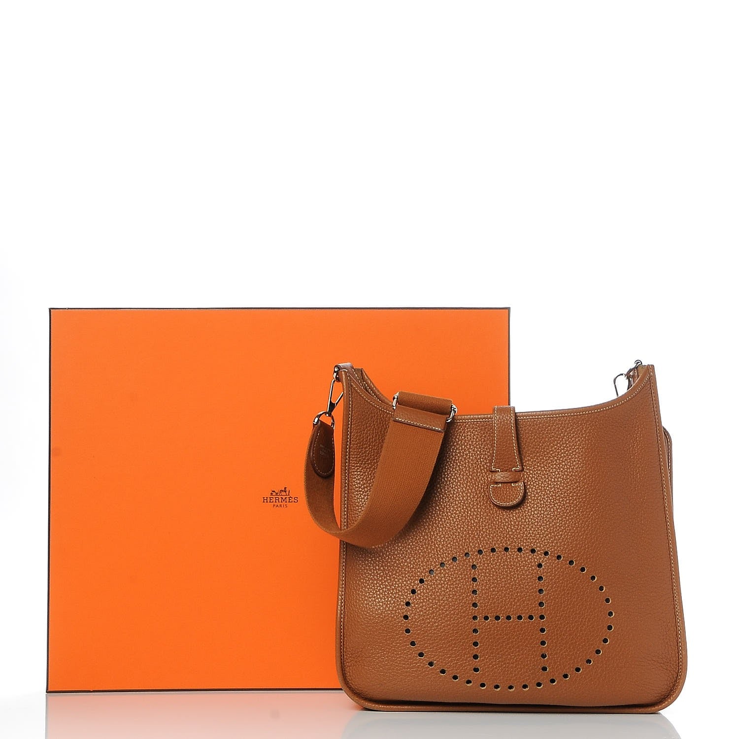 Hermes Taurillon Clemence Evelyne III GM Gold 8 of 8