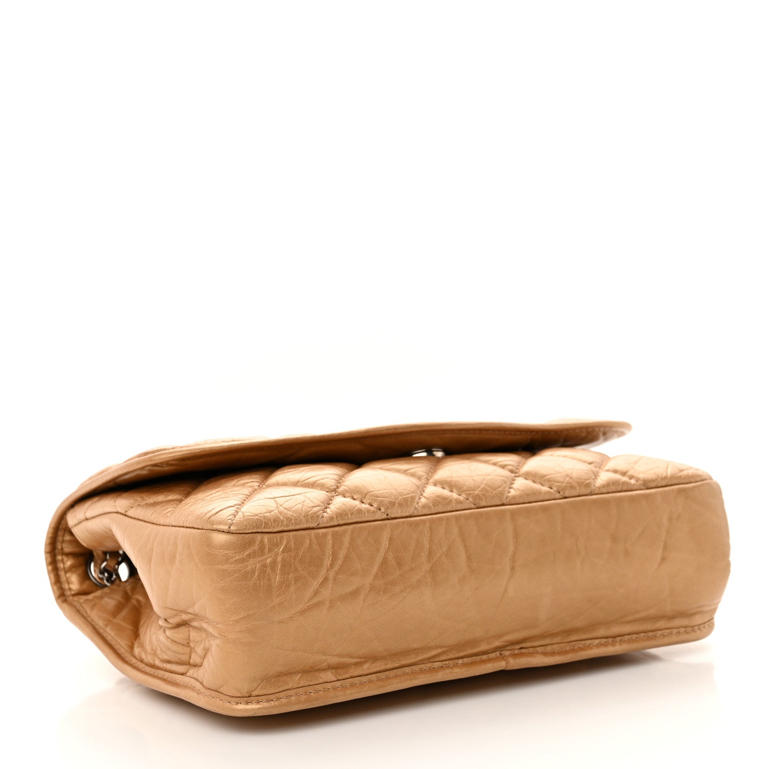 Chanel Aged Calfskin Vintage Ligne Flap Gold 4 of 10
