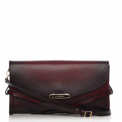 Burberry Bridle Calfskin Katherine Crossbody Clutch Red Claret 1 of 8