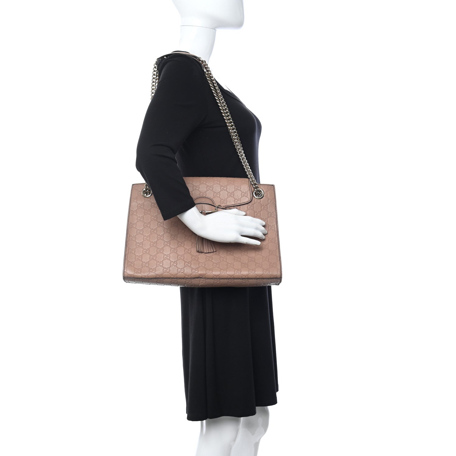 Gucci Guccissima Large Emily Chain Shoulder Bag Camelia 2 of 10