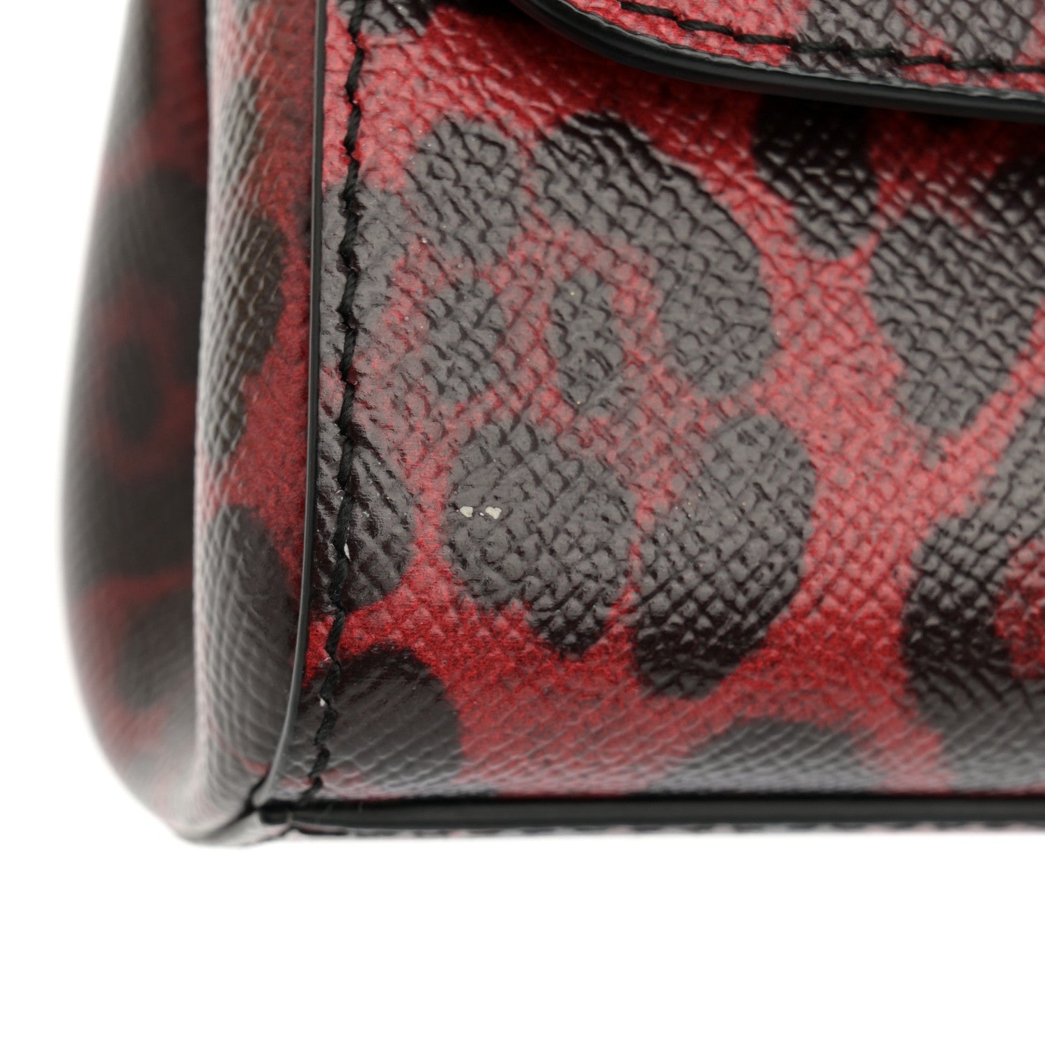 Dolce & Gabbana Dauphine Crystal Leopard Print Mini Miss Sicily Satchel Red 11 of 11