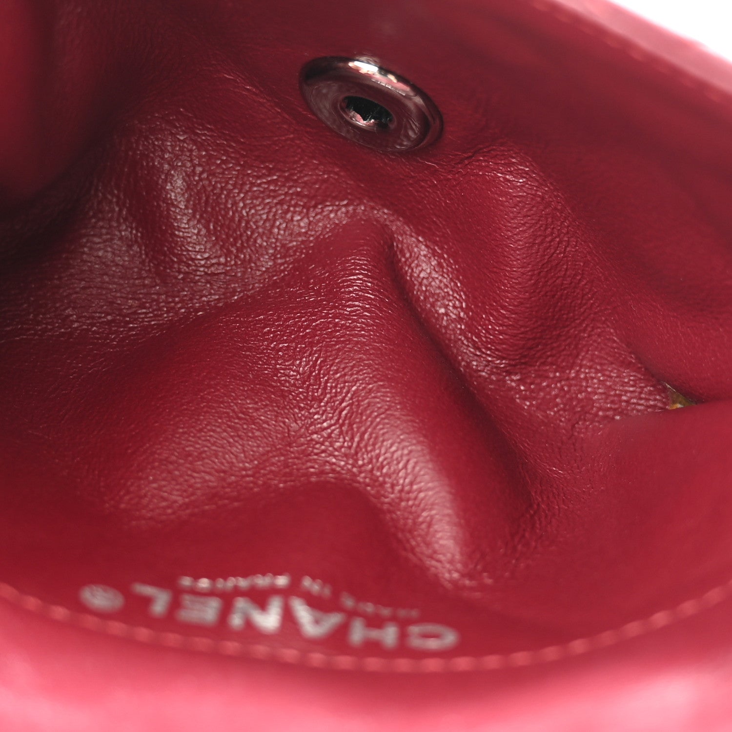 Chanel Lambskin Quilted Mini Mineral Nights Flap Crossbody Bag Dark Red 5 of 14