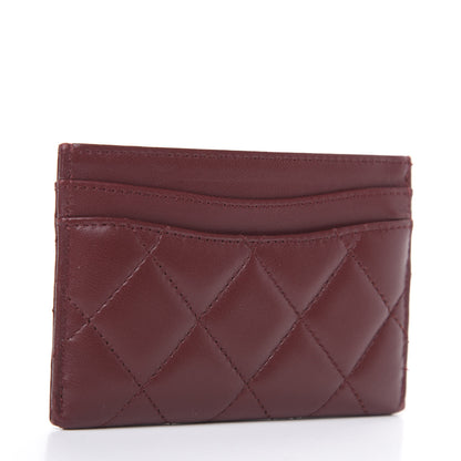 Chanel Lambskin Quilted Card Holder Burgundy 2 of 11