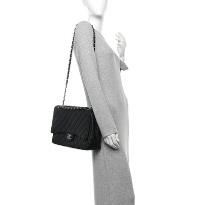 Chanel Lambskin Quilted Maxi Single Flap Black 2 of 11