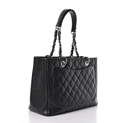 Chanel Caviar Quilted Grand Shopping Tote GST Black 3 of 13