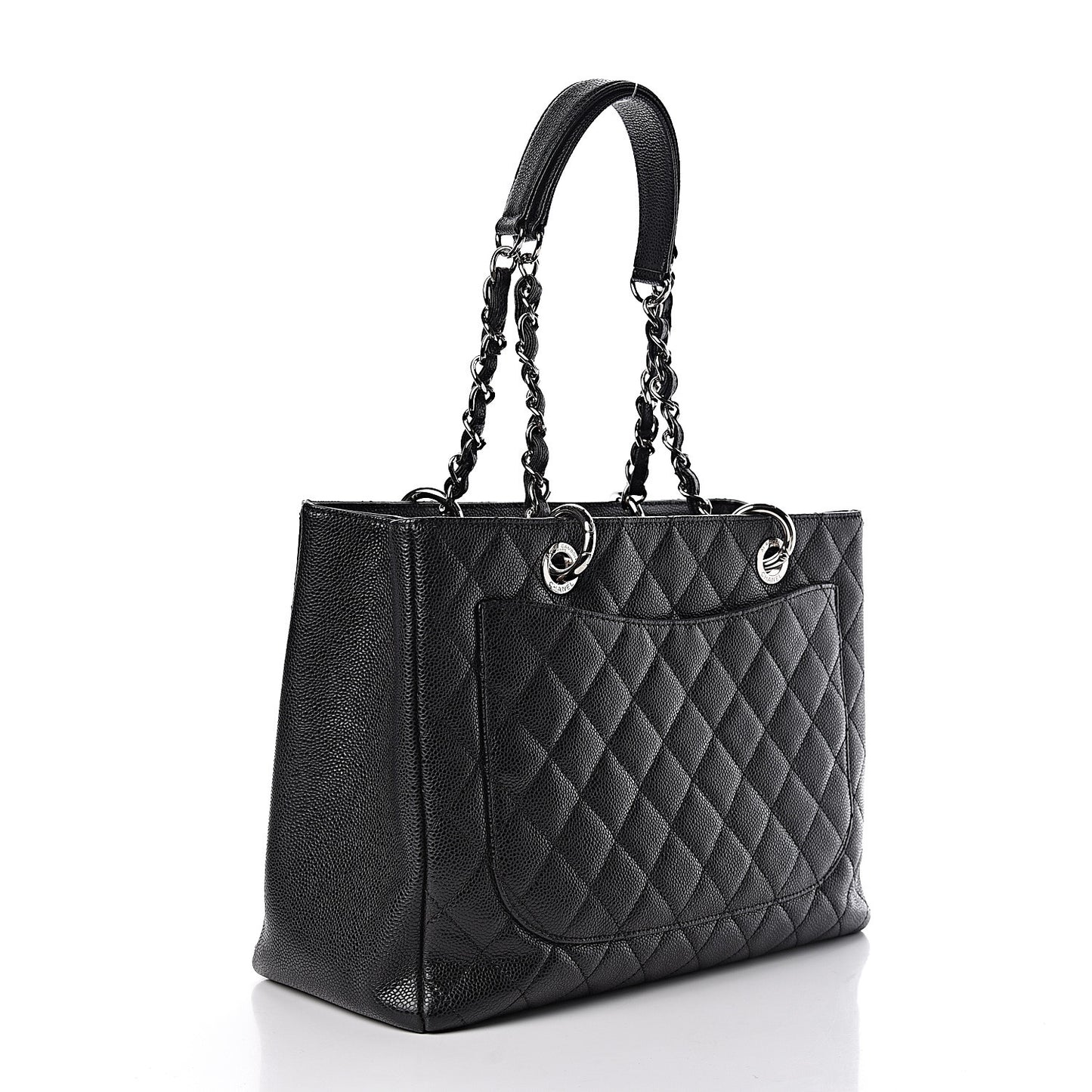Caviar Quilted Grand Shopping Tote GST Black