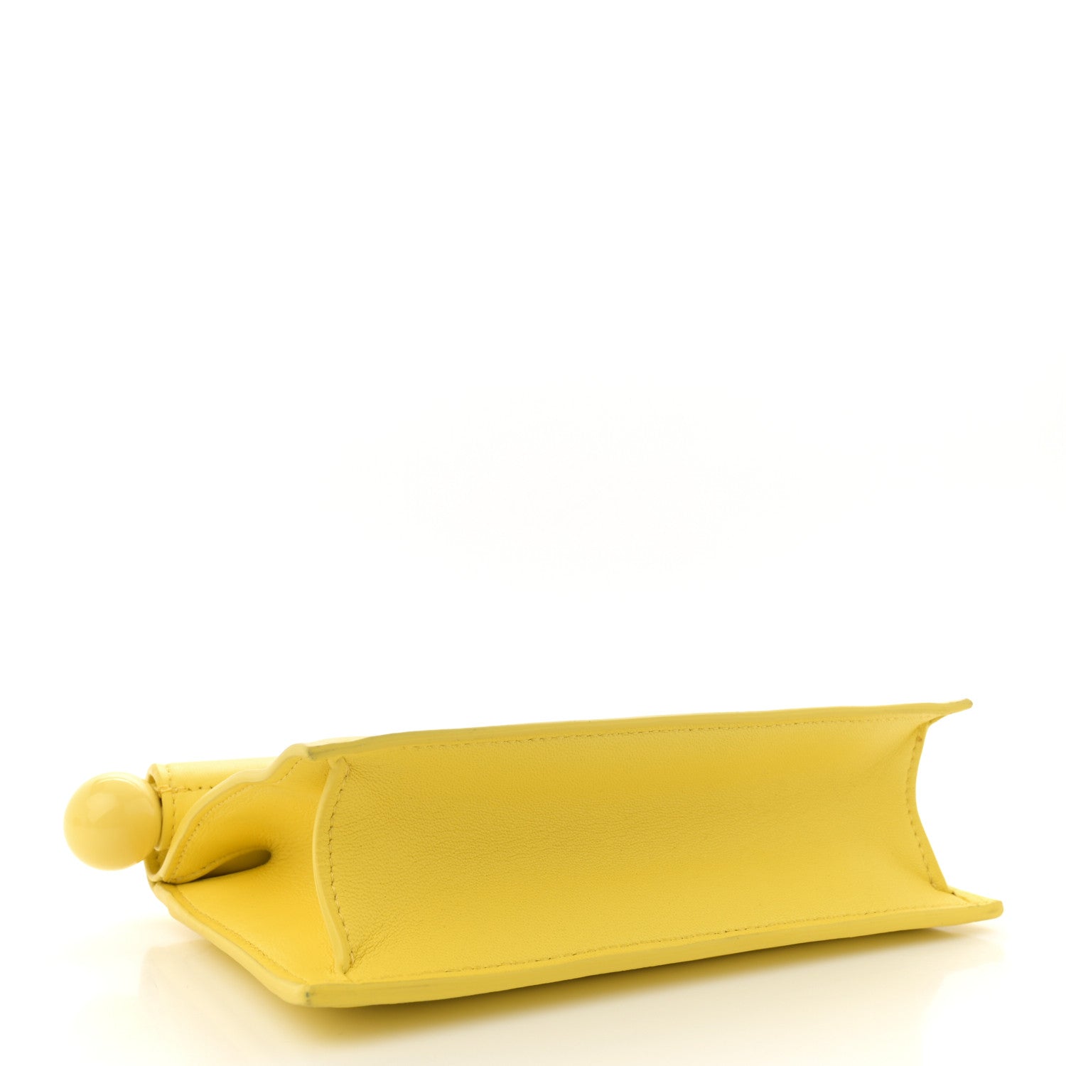 Jacquemus Smooth Calfskin La Petite Pochette Rond Carre Yellow 4 of 13