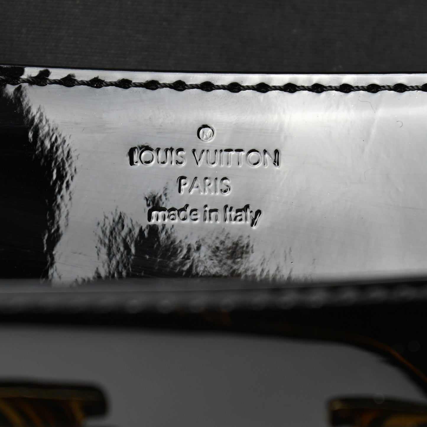 Patent Louise Clutch Black