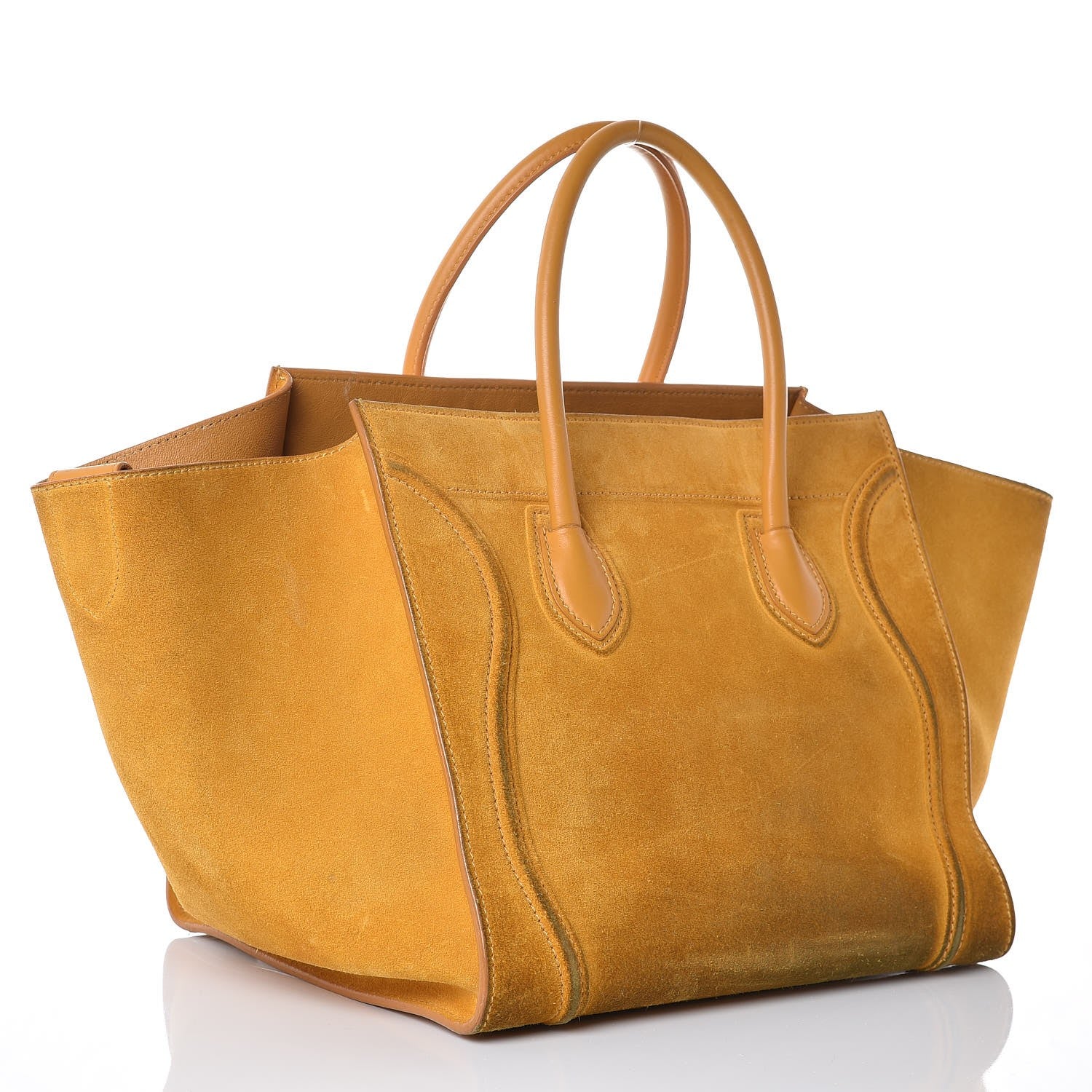 Celine Suede Medium Phantom Luggage Amber 3 of 18