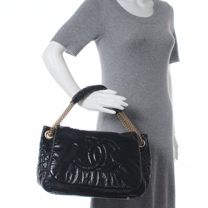 Chanel Vinyl Rodeo Flap Bag Black 2 of 7