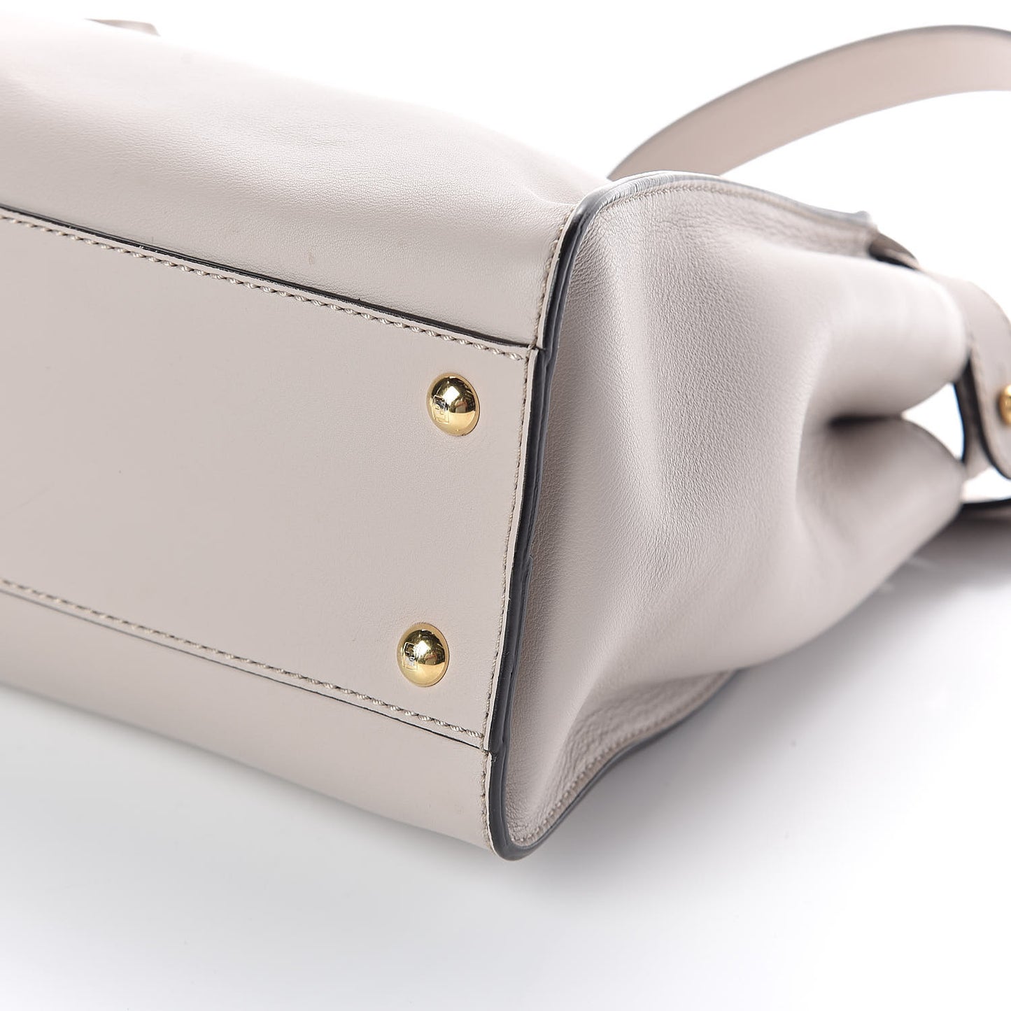 Vitello Seta Shiny Nappa Medium Peekaboo Iconic Satchel Grigio Polvere Bois de Rose