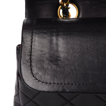 Chanel Lambskin Quilted Medium Double Flap Black 12 of 19
