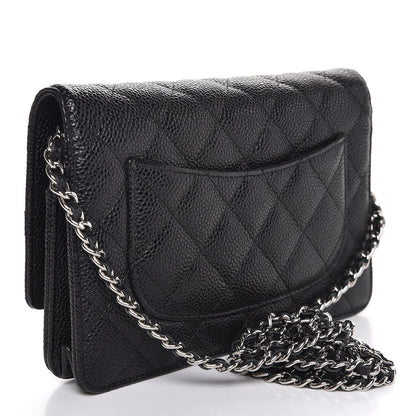 Chanel Caviar Quilted Wallet On Chain WOC Black 3 of 9