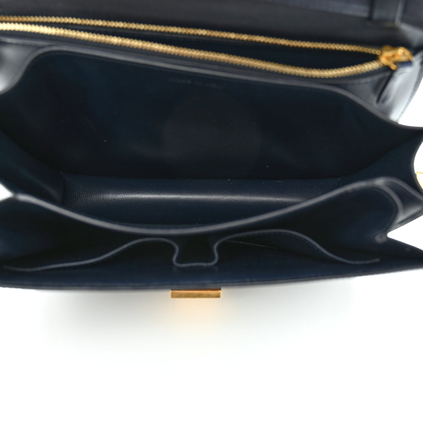 Box Calfskin Medium Classic Box Flap Bag Navy