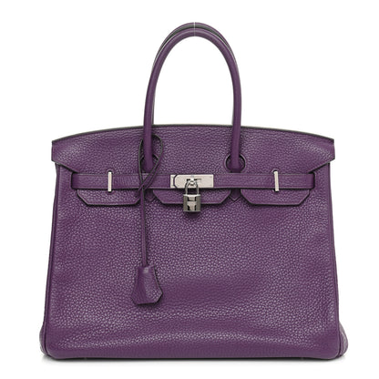 Hermes Togo Birkin 35 Ultraviolet 1 of 13