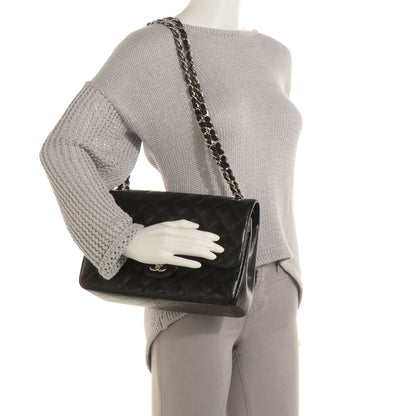 Chanel Caviar Quilted Jumbo Double Flap Black 2 of 8